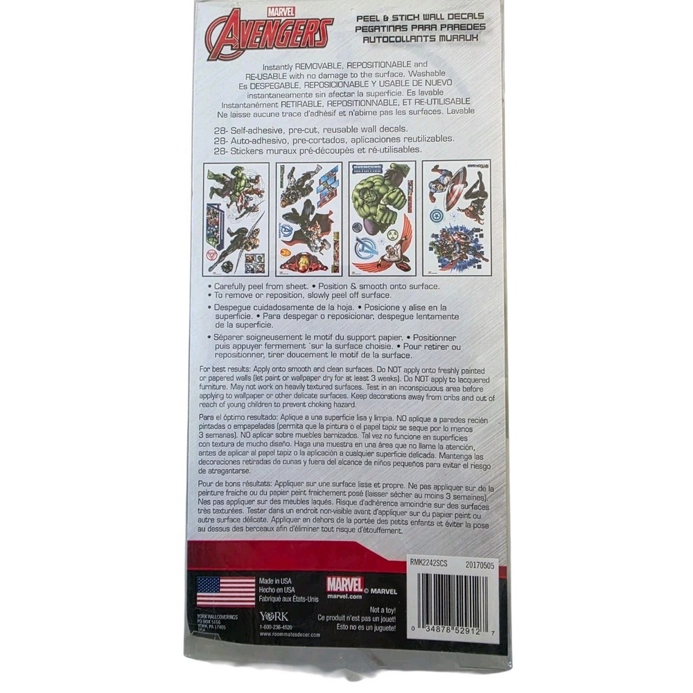 Marvel Comics Wall Decals Removable & Repositionable Made in USA - Picture 3 of 16